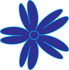 abstract flower vector blue color