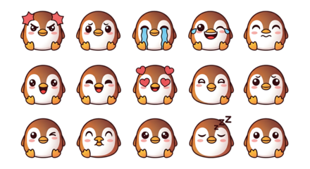 emoji pack with adorable cartoon emoticons