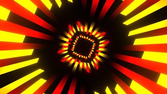 Red and Yellow Colored Lines Movement Background VJ Loop in 4K