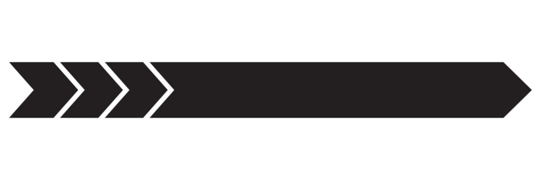 Racing stripes arrow icon. Arrow moving dynamic symbols. Road lines arrow. Arrow road signs zigzag chevron speeds flat style. 