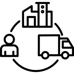 Supply Chain line icon