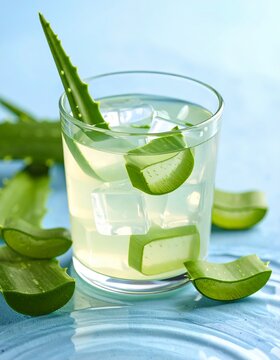 A crystal clear glass of ald ald overflowing with flavorful liquid and ice cubes, perfectly captured to convey refreshment and summer vibes in a delightful setting