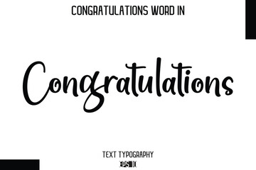Congratulations   -Congratulations Word Cursive Bold Typography Text Phrase