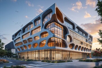 Cutting-Edge Office Building Design Featuring Innovative Architectural Patterns