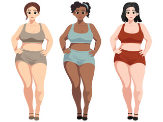 Confident Plus Size Women of Diversity
