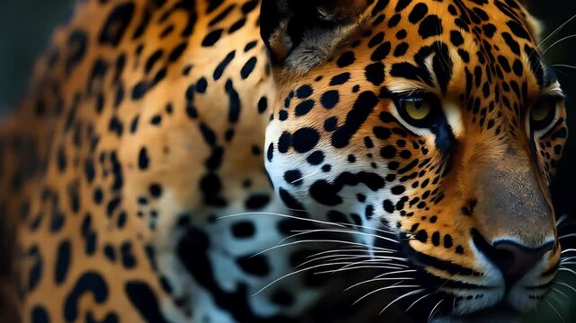 Close up Portrait Of A Large Cat With Intense Gaze