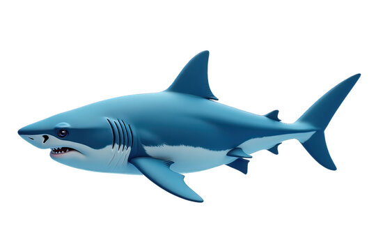AI illustrazione  con sfondo trasparente di uno squalo 02