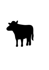 silhouette of a cow
