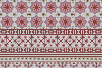 seamless floral pattern a geometric seamless  pattern design for cloth, cloth, carpet, wallpaper, tile floor, wall, backdrop etc.
