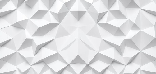 Obraz premium Abstract white triangle geometric pattern background, flat lay, top view, bright, simple