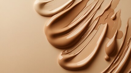 Swatches of liquid foundation hues