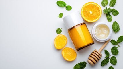 Orange & Mint Skincare Product Mockup