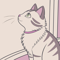 vector isolated cat set