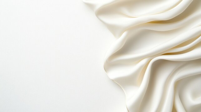 Elegant Cream Silk Drape Fabric Texture