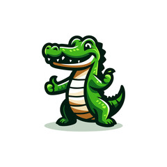 Fototapeta premium Fierce Crocodile Mascot Logo for Esport Gaming Badge Illustration Predator Animal Reptile Cartoon Angry Character Avatar Wild Wildlife Emblem Vector Graphic Branding Cute Design