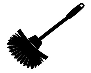 Toilet Brush Vector – Minimal Toilet Brush Silhouette Icon