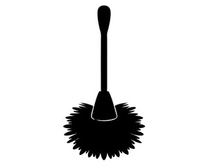 Toilet Brush Vector – Minimal Toilet Brush Silhouette Icon