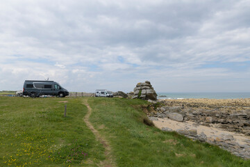 Superbe aire de camping-cars en Bretagne - Finistère © aquaphoto