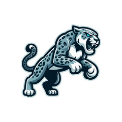 Obraz premium Jaguar Mascot Headshot Illustration for Esport Logo Tournament Badge Design Fierce Predator Wild Animal Jungle Panther Character Sports Team Aggressive Emblem Nature Symbol Modern Vector Badge Art