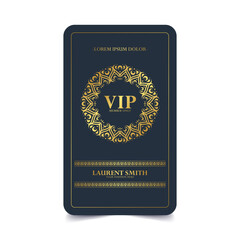 luxury dark vip card in circle ornament texture