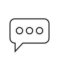 Fototapeta premium Chat Bubble Line Icon