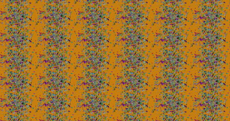 Abstract repeating pattern of blurred, vibrant purple and blue shapes on a deep blue background.