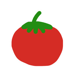 red tomato isolated on white