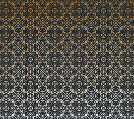 Elegant gold ornament pattern on a dark background