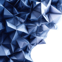 Fototapeta premium Abstract Blue Crystal Geometric Background Design,