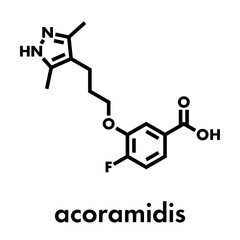 Fototapeta premium Acoramidis drug molecule. Skeletal formula.