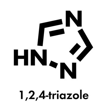 1,2,4-Triazole molecule. Skeletal formula.