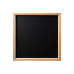 Minimalist blackboard frame with wooden border, perfect for presentations.