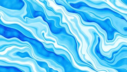 Obraz premium Seamless watercolor pattern of flowing blue and white water, gentle waves and subtle ripples, art, surface