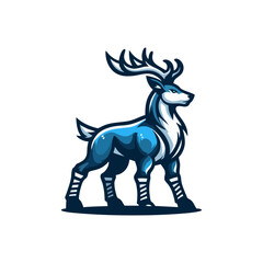 Trendy Cute Mascot Deer Animal Character Cartoon Illustration with Colorful Wildlife Stag Antlers Fun Animal Icon and Flat Vector Fauna Emblem for Creative Branding Animal Illustration Forest Design