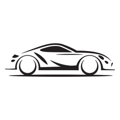 Obraz premium Car logo design Vector, unique car logo design, car silhouette 