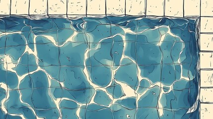 Underwater pool tile texture with moving reflections, great for luxury visuals, resort promotions, and calm aqua aesthetics.