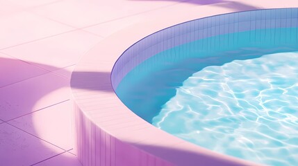 Underwater pool tile texture with moving reflections, great for luxury visuals, resort promotions, and calm aqua aesthetics.