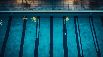 Underwater pool tile texture with moving reflections, great for luxury visuals, resort promotions, and calm aqua aesthetics.