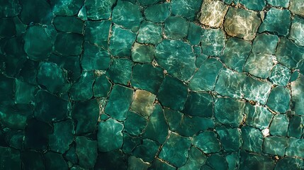 Underwater pool tile texture with moving reflections, great for luxury visuals, resort promotions, and calm aqua aesthetics.