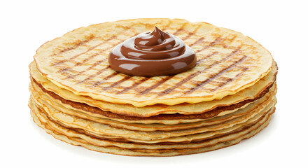 Chocolate Hazelnut Spread on Waffles