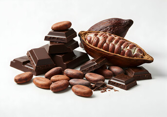 Cocoa Beans Chocolate Bars  Cacao Pods