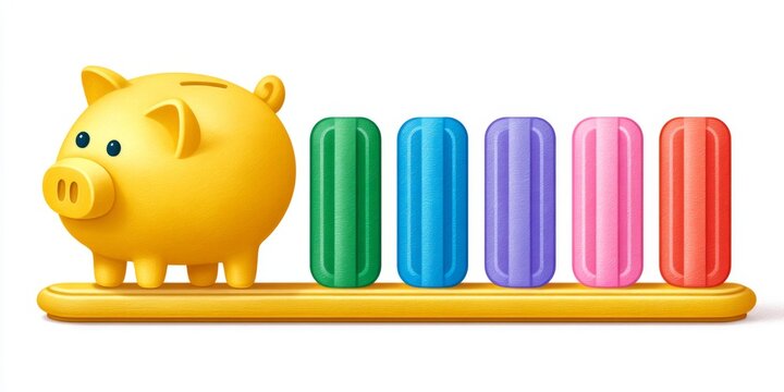 A digital dashboard showing monthly savings progress and targets