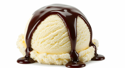 Vanilla Ice Cream with Chocolate Sauce  Delicious Dessert