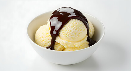 Decadent Chocolate Sauce on Vanilla Ice Cream