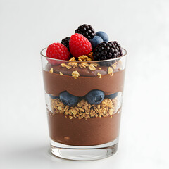 Chocolate Chia Seed Pudding with Berries Recipe  Image