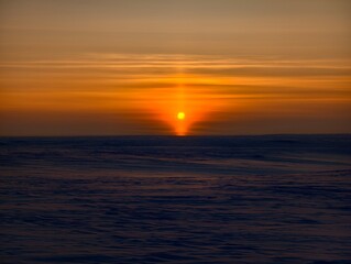 Fototapeta premium sunset in winter place