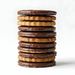 Chocolate Sandwich Cookies Stack of Delicious Treats