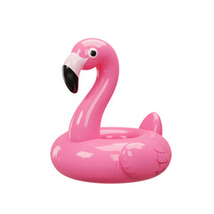 Adorable Pink Flamingo Inflatable Pool Float Ring Toy