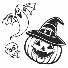 vector illustration of a halloween pumpkin