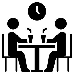Fototapeta premium Lunch Break glyph icon